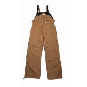 Rockland Bib Overalls Mens Size XL Canvas Work Hunting Brown Workwear